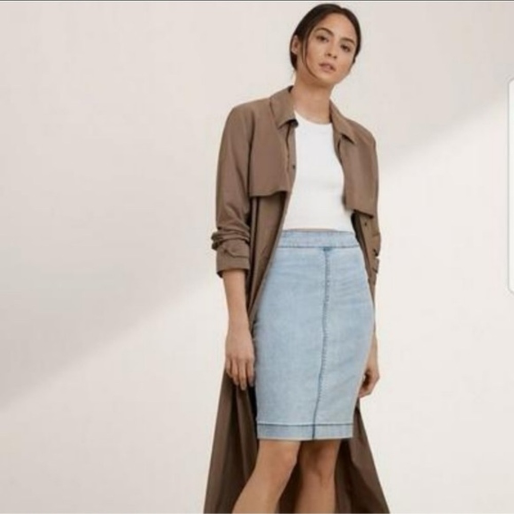 Wilfred Free Karolina Denim Knee Length Pencil Skirt